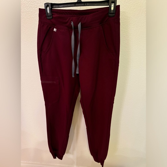 Figs Burgundy Zamora Joggers - Picture 1 of 3